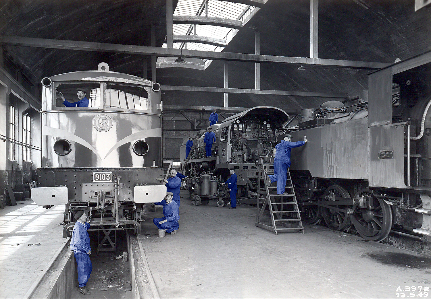 1947-1951, atelier de l’usine de Fives